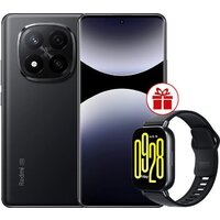 Телефон Xiaomi Redmi Note 14 Pro+ 5G 12GB/512GB международная версия (черный) + умные часы Xiaomi Redmi Watch 5 Active (черный) по акции- фото