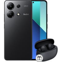 Телефон Xiaomi Redmi Note 13 6GB/128GB с NFC международная версия (полуночный черный) и Xiaomi Redmi Buds 4 Active (черный) по акции- фото