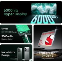 Телефон Realme GT 6T 12GB/256GB (серебристый)- фото5