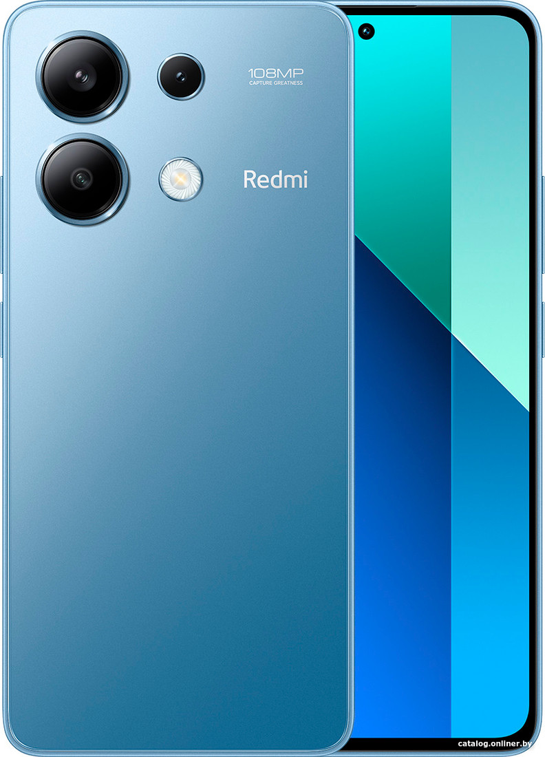 Телефон Xiaomi Redmi Note 13 8GB/256GB без NFC международная версия (ледяной синий)- фото