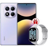 Телефон Xiaomi Redmi Note 14 Pro 12GB/512GB международная версия (фиолетовый) + умные часы Xiaomi Redmi Watch 5 Active (серебристый) по акции- фото