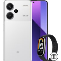 Телефон Xiaomi Redmi Note 13 Pro+ 5G 12GB/512GB с NFC международная версия (лунный белый) и Xiaomi Smart Band 8 (серый) по акции- фото