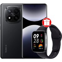 Телефон Xiaomi Redmi Note 14 Pro+ 5G 8GB/256GB международная версия (черный) + умные часы Xiaomi Redmi Watch 3 (черный) по акции- фото