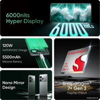Телефон Realme GT 6T 12GB/256GB (зеленый)- фото5