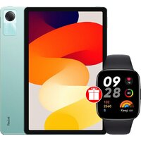 Планшет Xiaomi Redmi Pad SE 8GB/256GB международная версия (мятный) + умные часы Xiaomi Redmi Watch 3 Active (черный) по акции- фото