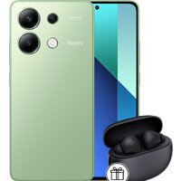 Телефон Xiaomi Redmi Note 13 8GB/128GB с NFC международная версия (мятно-зеленый) и Xiaomi Redmi Buds 4 Active (черный) по акции- фото
