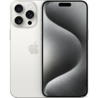 Телефон Apple iPhone 15 Pro Max 256GB (белый титан)- фото