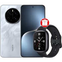 Телефон HONOR Magic7 12GB/256GB международная версия (лунный серый) + умные часы HONOR Watch 4 (черный) по акции- фото