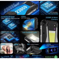 Телефон Unihertz Tank 3 Pro 18GB/512GB (черный/серый)- фото3