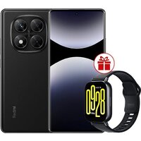 Телефон Xiaomi Redmi Note 14 Pro 12GB/512GB международная версия (черный) + умные часы Xiaomi Redmi Watch 5 Active (черный) по акции- фото