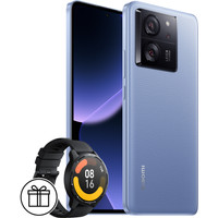 Телефон Xiaomi 13T Pro 12GB/512GB международная версия (альпийский синий) и умные часы Xiaomi Watch S1 Active (черный) по акции- фото