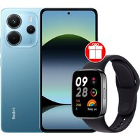Телефон Xiaomi Redmi Note 14 6GB/128GB международная версия (синий) + умные часы Xiaomi Redmi Watch 3 (черный) по акции- фото