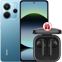 Телефон Xiaomi Redmi Note 14 8GB/256GB международная версия (синий) + наушники Xiaomi Redmi Buds 6 Active (черный) по акции- фото